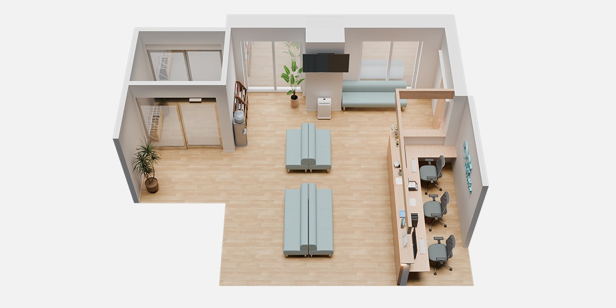 【坪数別】病院・クリニックのおしゃれな受付レイアウト実例3選